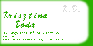 krisztina doda business card